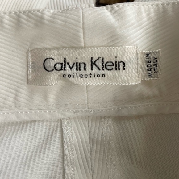 Calvin Klein Collection White Ribbed Pants - Picture 6 of 10
